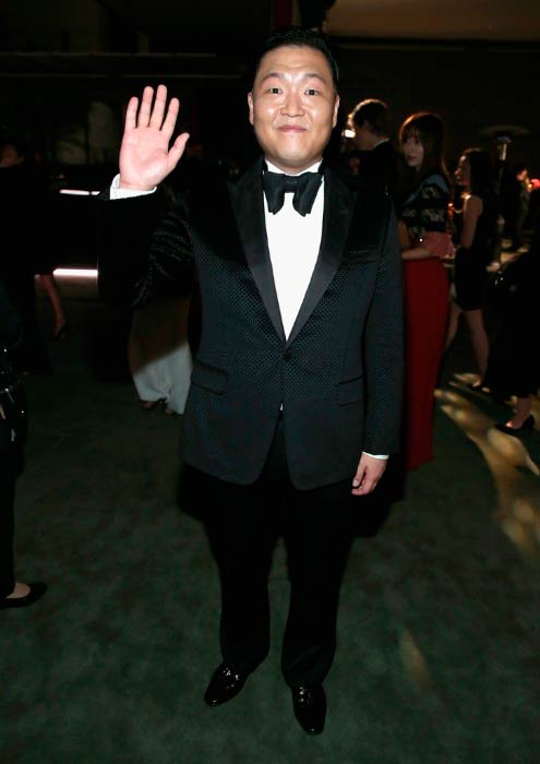 Psy at the LACMA Art + Film Gala Honoring Robert Irwin and Kathryn Bigelow in October 2016 in Los Angeles