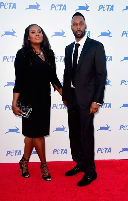 RZA and Talani Rabb at the PETA's 35th Anniversary Party in September 2015