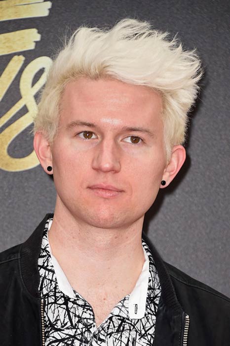 Ricky Dillon at the MTV Movie Awards at Warner Bros. Studios in Burbank, California on April 9, 2016