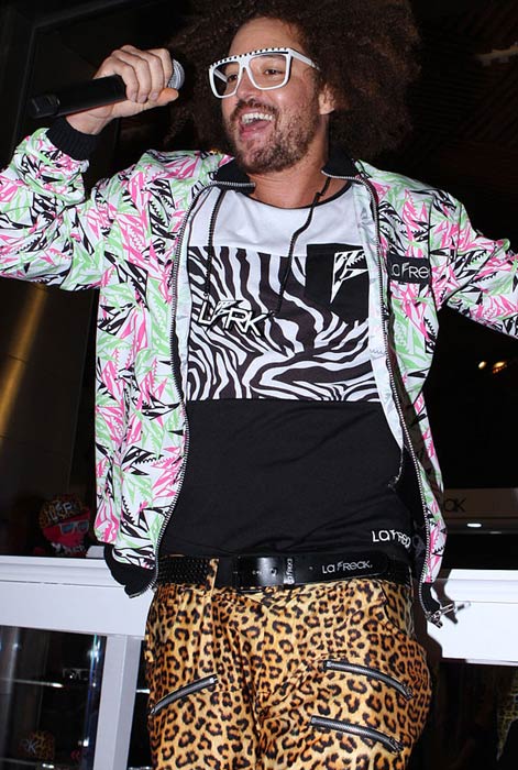 American rapper Redfoo during the launch of a clothing line in Sydney, Australia on September 11, 2014