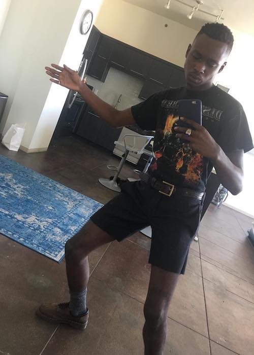 Ashton Sanders in an Instagram selfie in August 2017