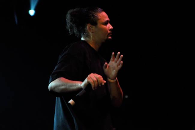 Bizzy Bone performing in a live concert in 2009