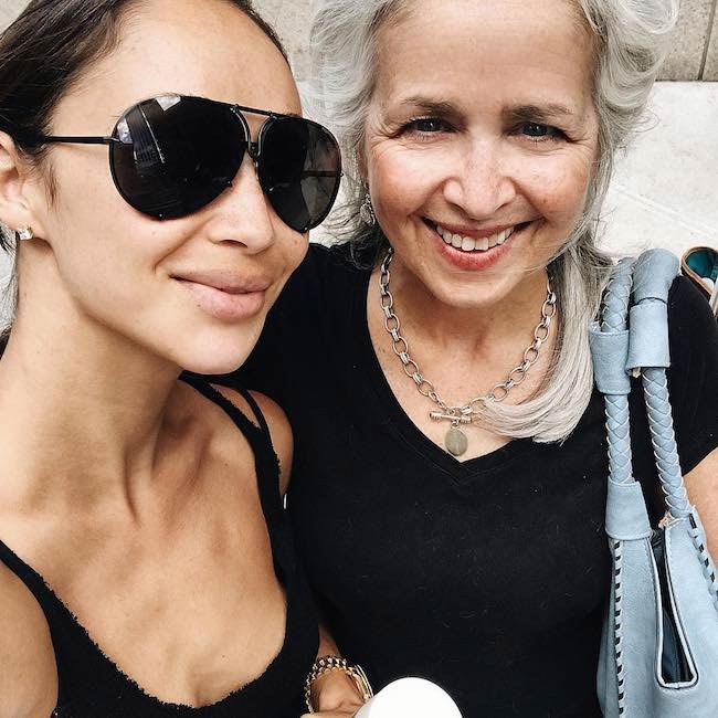 Cara Santana with her mother (Right) in NYC in June 2017