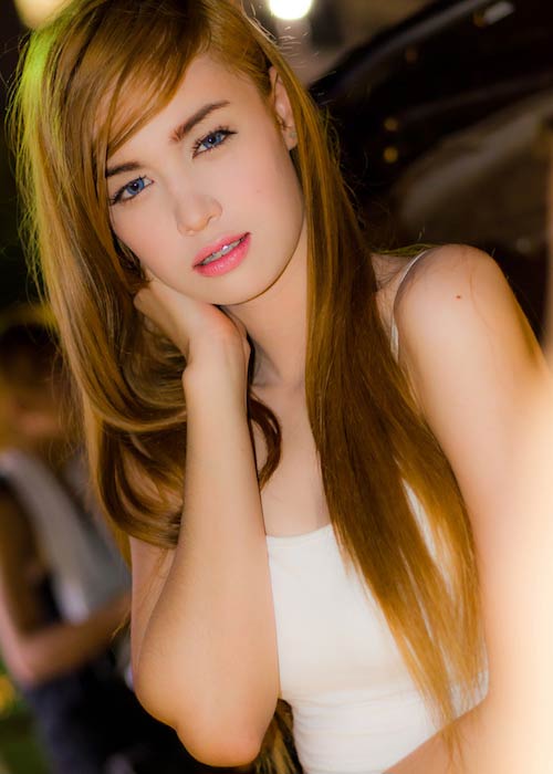 Kim Domingo in a modeling photoshoot