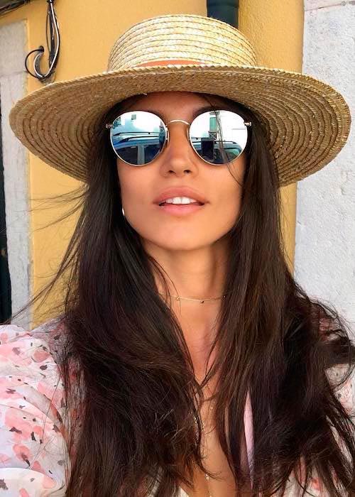 Sofia Resing on holidays in Portugal in August 2017