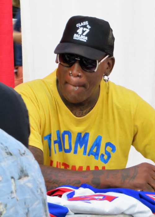 Dennis Rodman as seen in May 2017