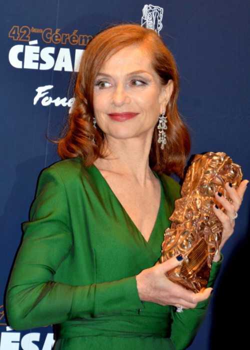 Isabelle Huppert at the Césars Awards in 2017