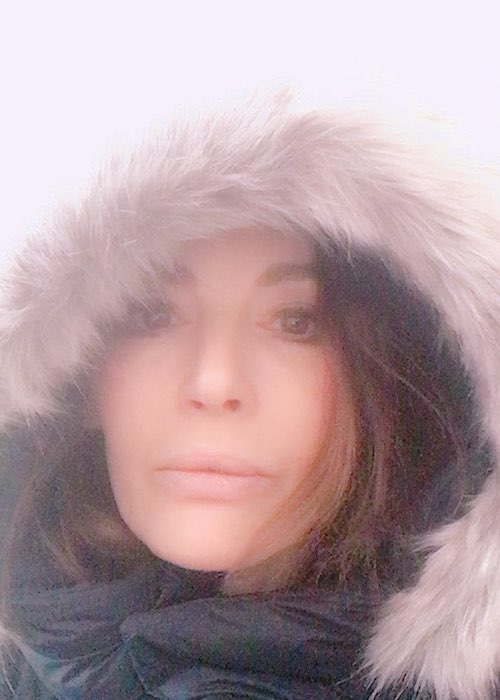 Nigella Lawson during the snowy weather in March 2018