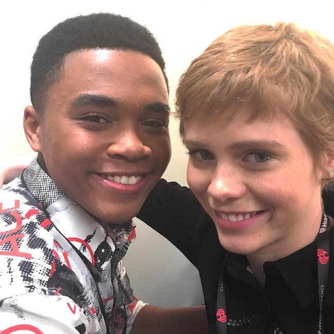 Sophia Lillis (Right) and Chosen Jacobs during a September 2017 picture