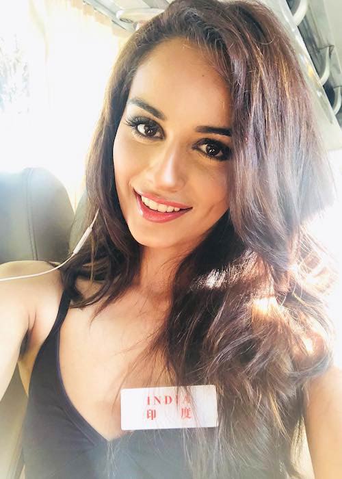 Manushi Chhillar in an Instagram selfie in November 2017