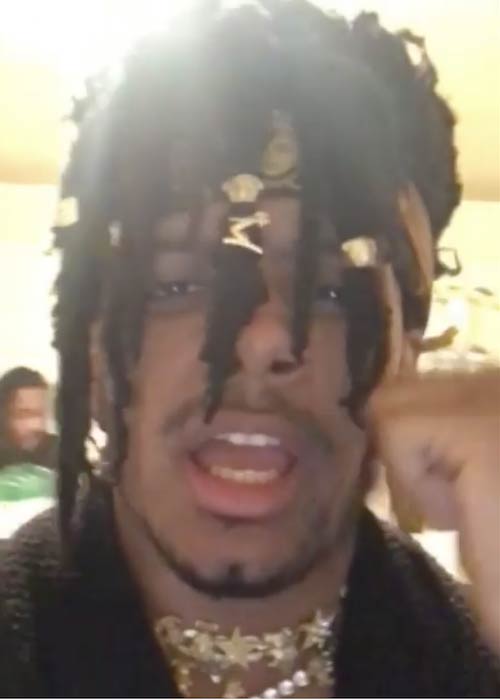 Rapper Harvey J during an Instagram video in October 2017