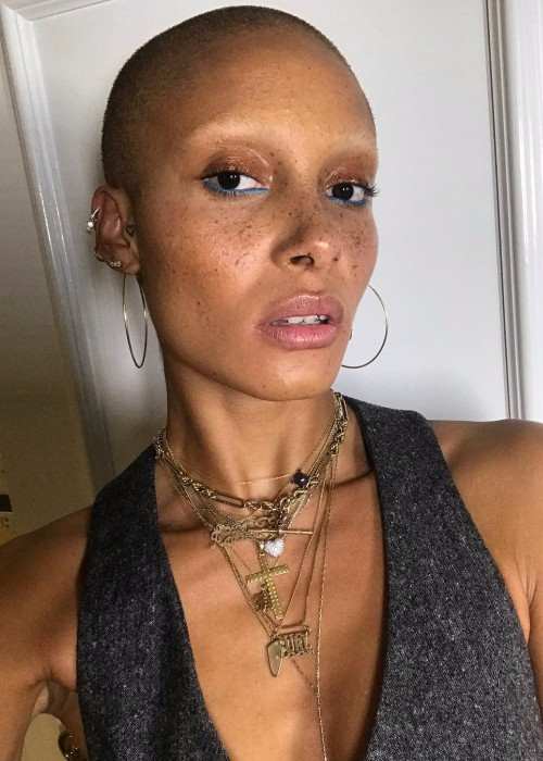 Adwoa Aboah in an instagram selfie as seen in August 2017