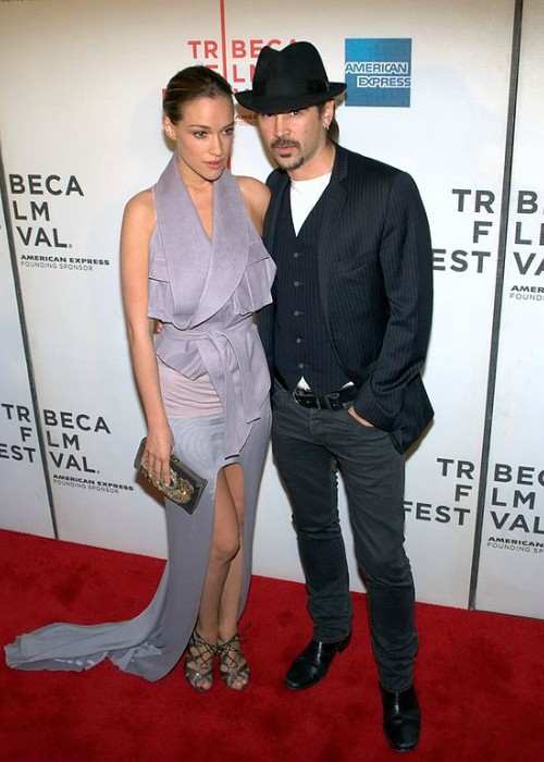 Alicja Bachleda-Curuś and Colin Farrell as seen in April 2010