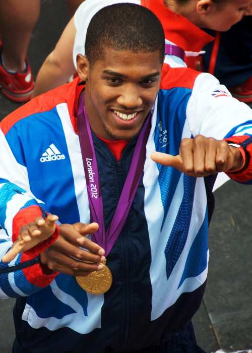 Anthony Joshua at the 2012 London Olympic and Paralympic Games Victory Parade