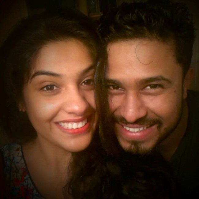 Abish Mathew and Archana Kavi in a selfie in October 2015