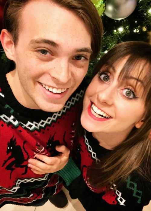 Allisyn Ashley Arm and Dylan Riley Snyder in an Instagram selfie in December 2017