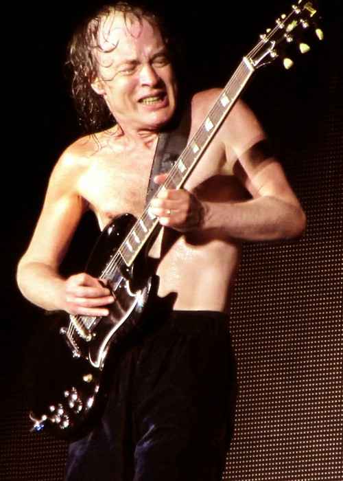 Angus Young in Barcelona in May 2009