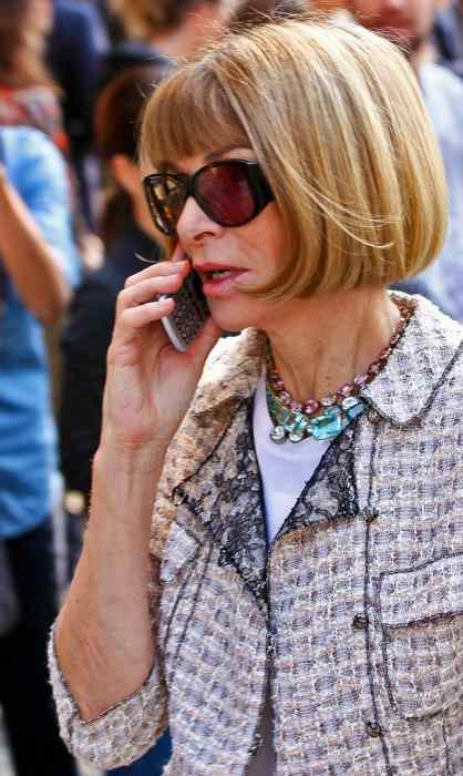 Anna Wintour at Giorgio Armani Fashion show in September 2013