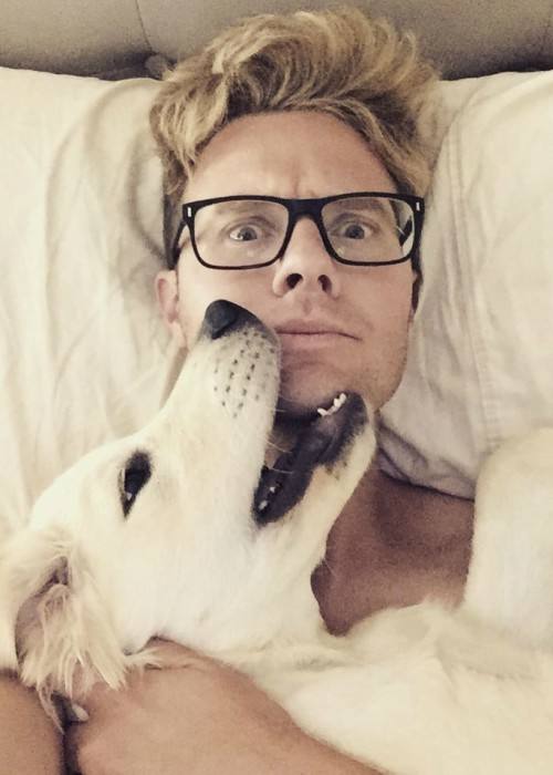Bart Baker in a selfie with his dog in September 2017