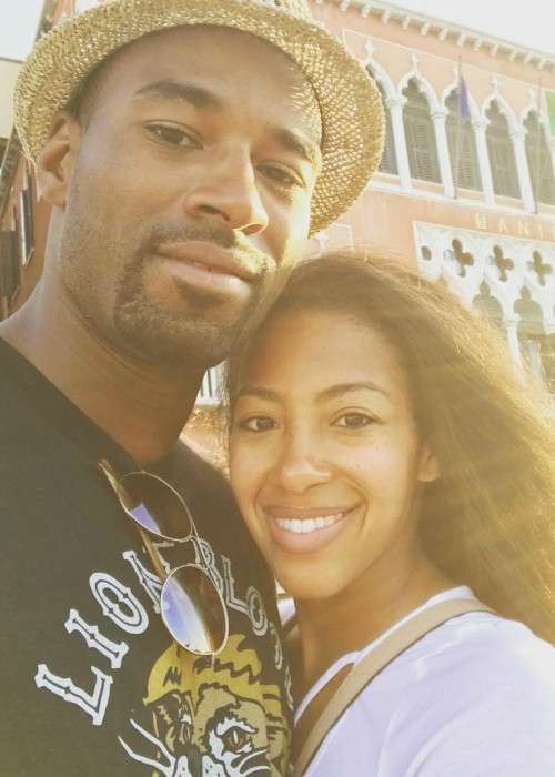 Calvin Johnson Jr. and Brittney McNorton in a selfie in July 2017