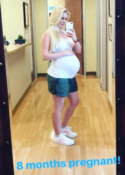 Heidi Montag when 8 months pregnant in August 2017