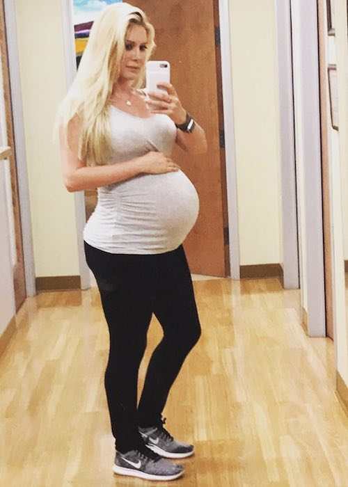 Heidi Montag when 9 months pregnant in September 2017