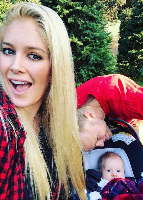 Heidi Montag with her husband and son Gunner in December 2017