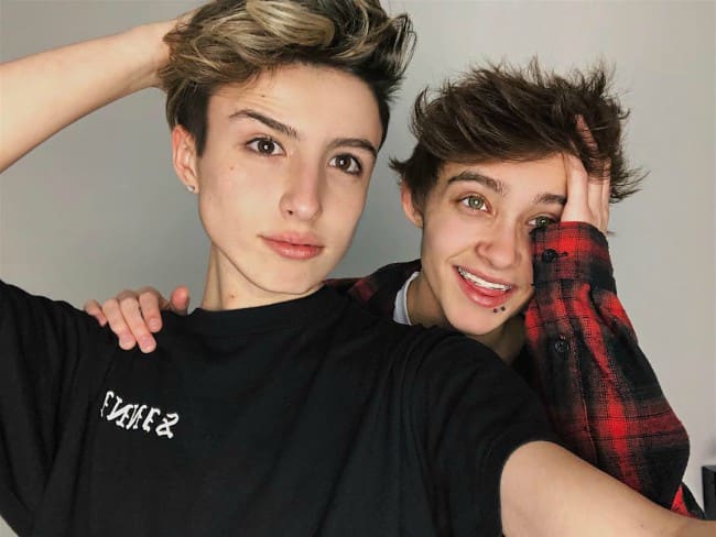Justin Blake (Right) and Tyler Brown in an Instagram selfie in January 2018