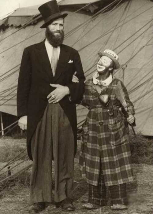 Jóhann K Pétursson Seen With a Clown