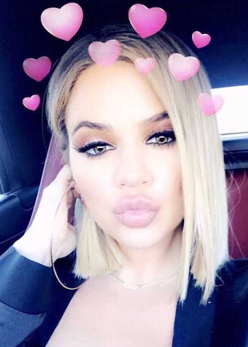 Khloe Kardashian in an Instagram selfie in October 2017