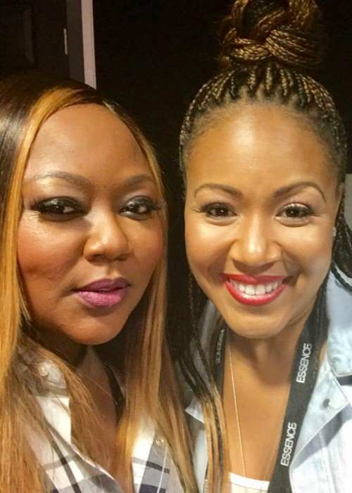 LaTocha Scott (Left) and Erica Campbell in a selfie in July 2017