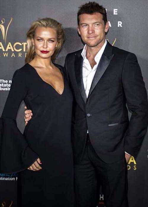 Lara Bingle and Sam Worthington during 2014 AACTAS Awards