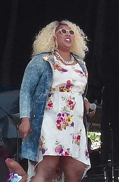 Lizzo performing at Rock the Garden in 2014