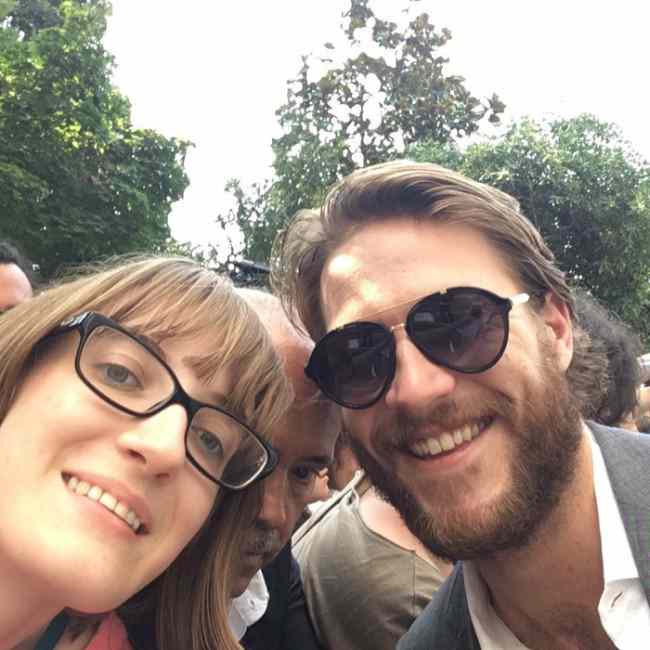 Luke Bracey and Lisa Zangrando in a selfie in February 2017