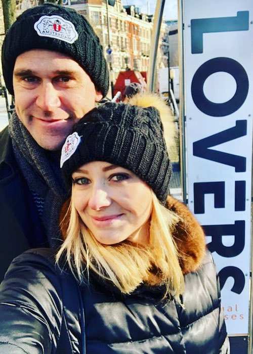 Luke Milton with his wife Kerry Milton during Valentine's Day 2018