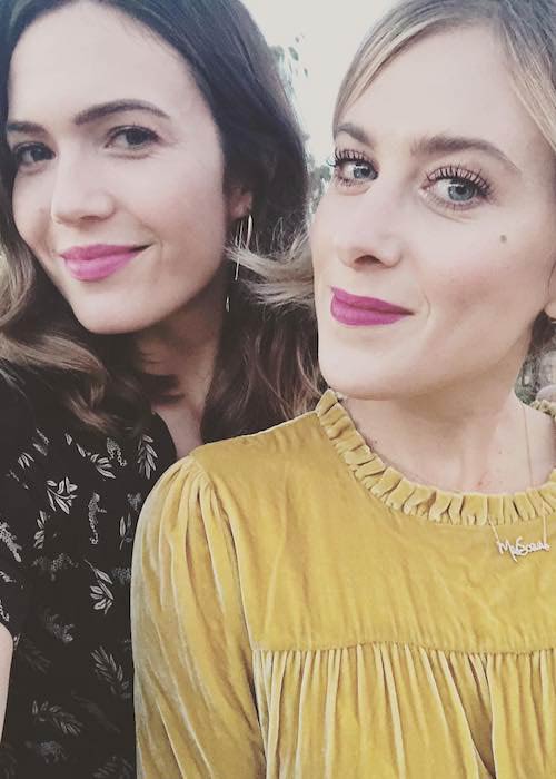 Mandy Moore with her friend Ashley Streicher in 2018