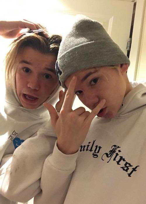 Marcus and Martinus Gunnarsen in a selfie in December 2017