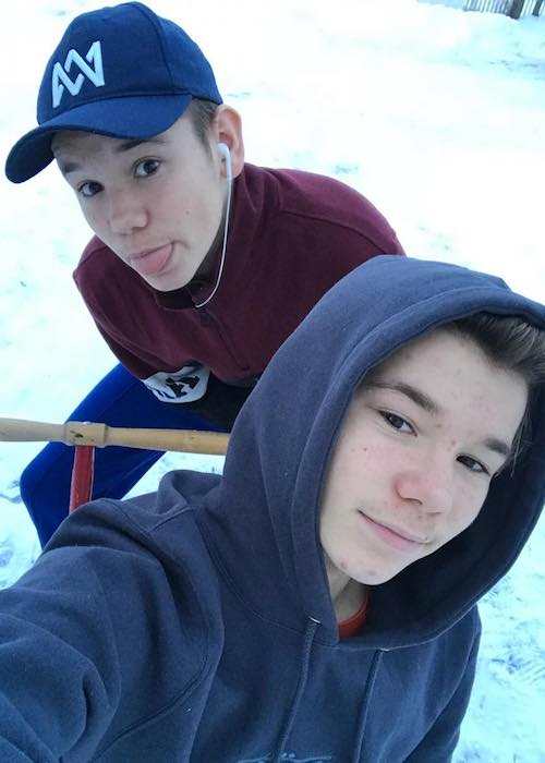 Marcus and Martinus Gunnarsen in an Instagram selfie in December 2017