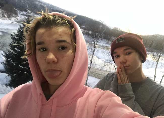 Marcus and Martinus Gunnarsen in an Instagram selfie in November 2017