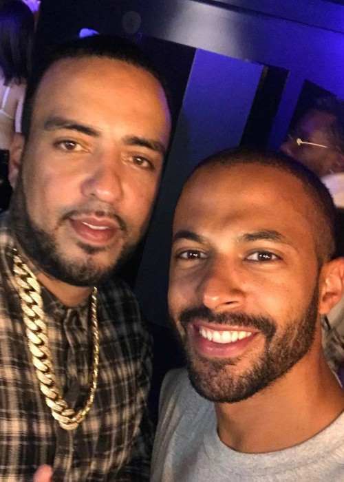 Marvin Humes (Right) and French Montana in August 2017