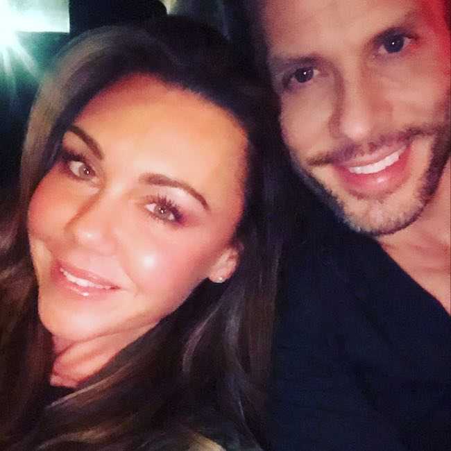 Michelle Heaton and Hugh Hanley in a selfie in January 2018