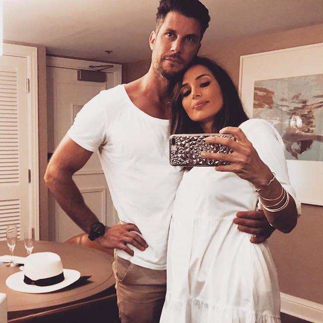 Snezana Markoski with partner Sam Wood in a selfie in August 2017