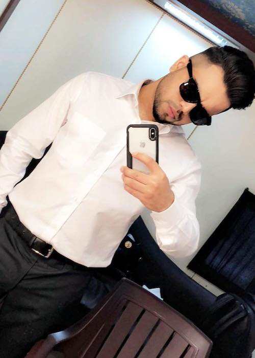 Akhil in a selfie in February 2018