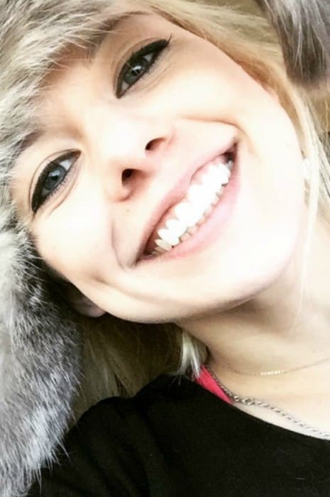 Alexa Scimeca Knierim in an Instagram selfie as seen in March 2017