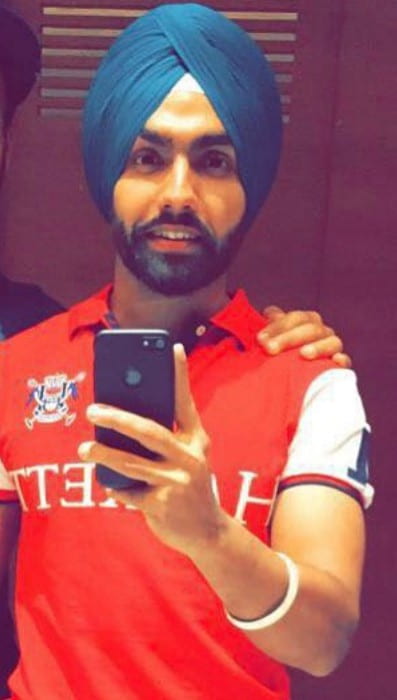 Ammy Virk in an Instagram selfie as seen in July 2017