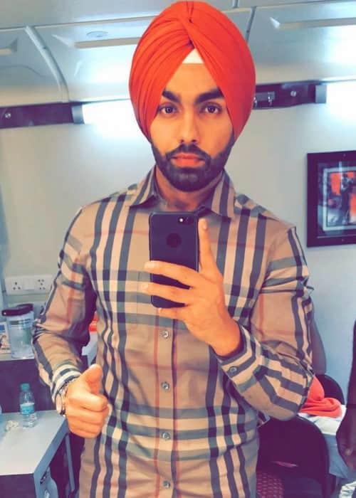 Ammy Virk in an Instagram selfie in October 2017