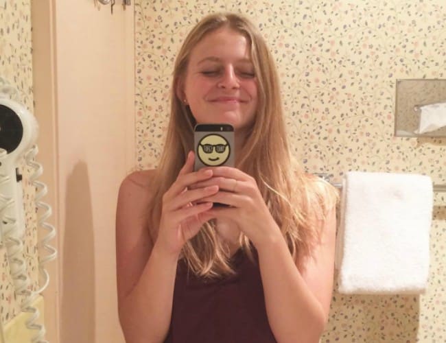 Anna Baryshnikov in an Instagram selfie in August 2016
