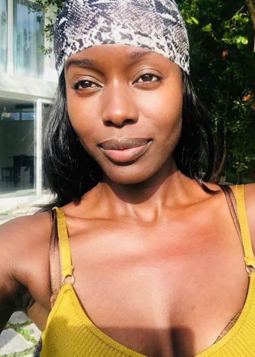 Anna Diop in an Instagram selfie in February 2018