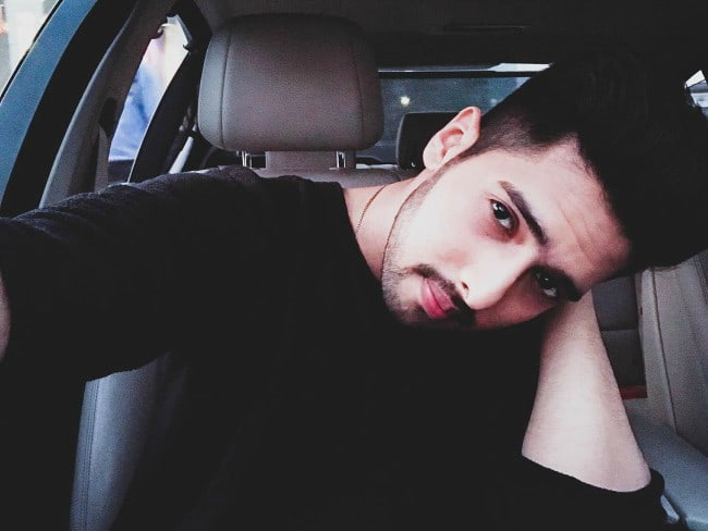 Armaan Malik in an Instagram selfie in February 2018