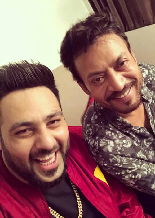 Badshah (Left) and Irrfan Khan in an Instagram selfie in January 2018